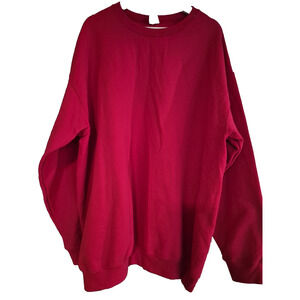Port & Company Essential Fleece Sweatshirt 3XL Beautiful Red Long Sleeve Unisex